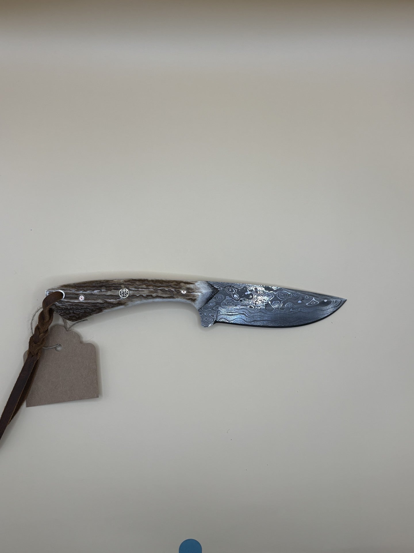 STS Ranch x Exotic Texas Knives 1095 Elk Antler Handmade Knife-2