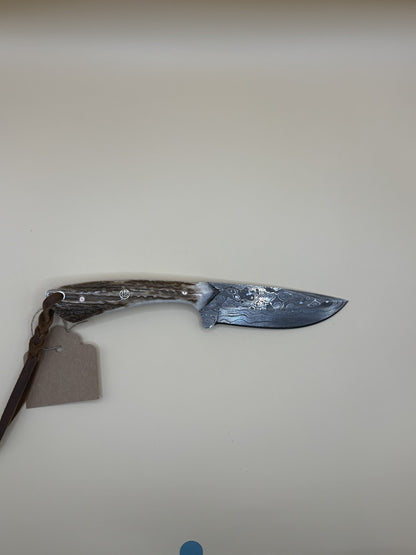 STS Ranch x Exotic Texas Knives 1095 Elk Antler Handmade Knife-2
