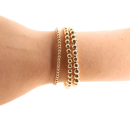 6MM Gold Beaded Bracelet