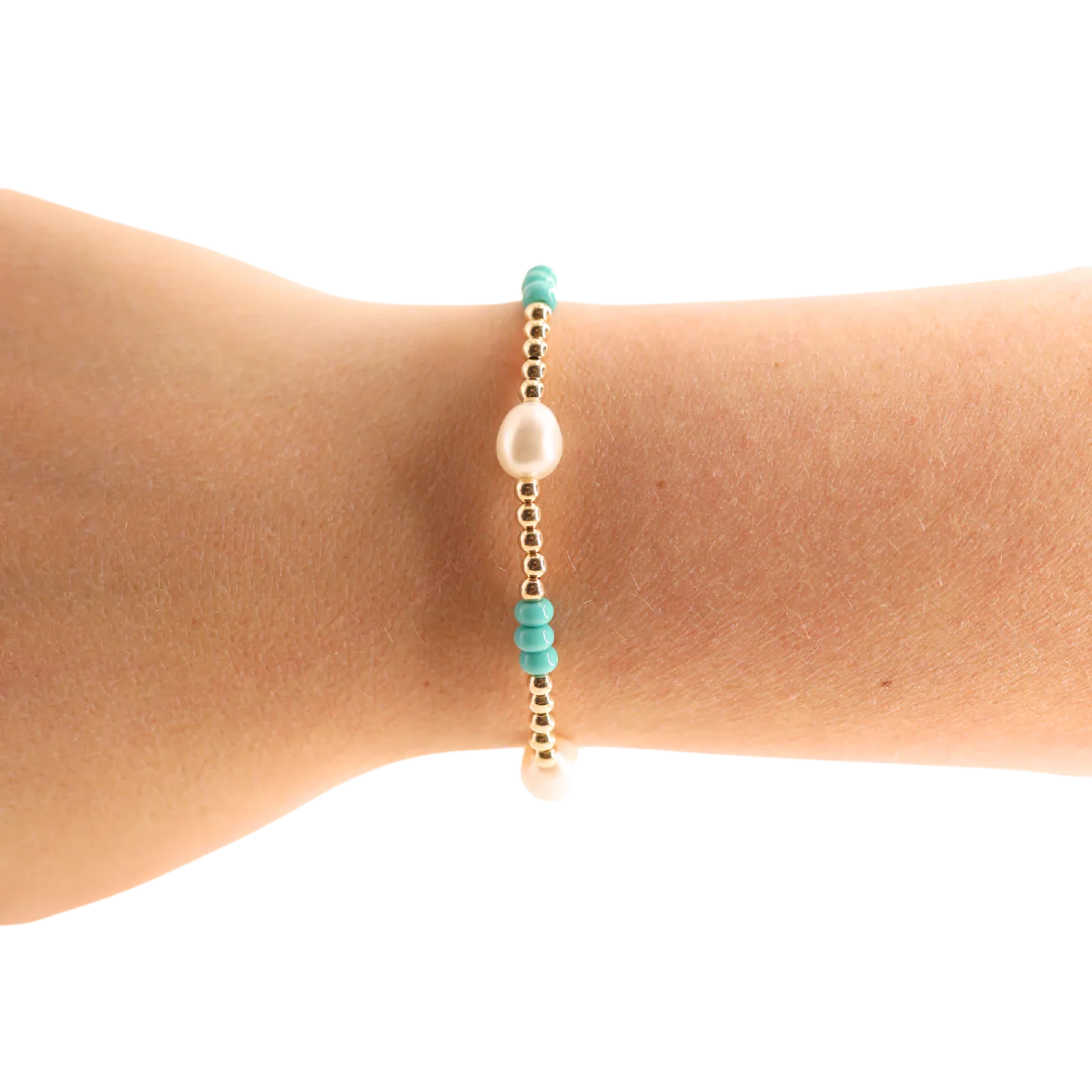 Turquoise Pearl Poppi Bracelet