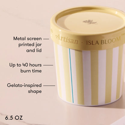 Capri Blue Isla Bloom Artisan Caffè Capri Gelato Cup Candle – 6.5 oz Luxury Candle
