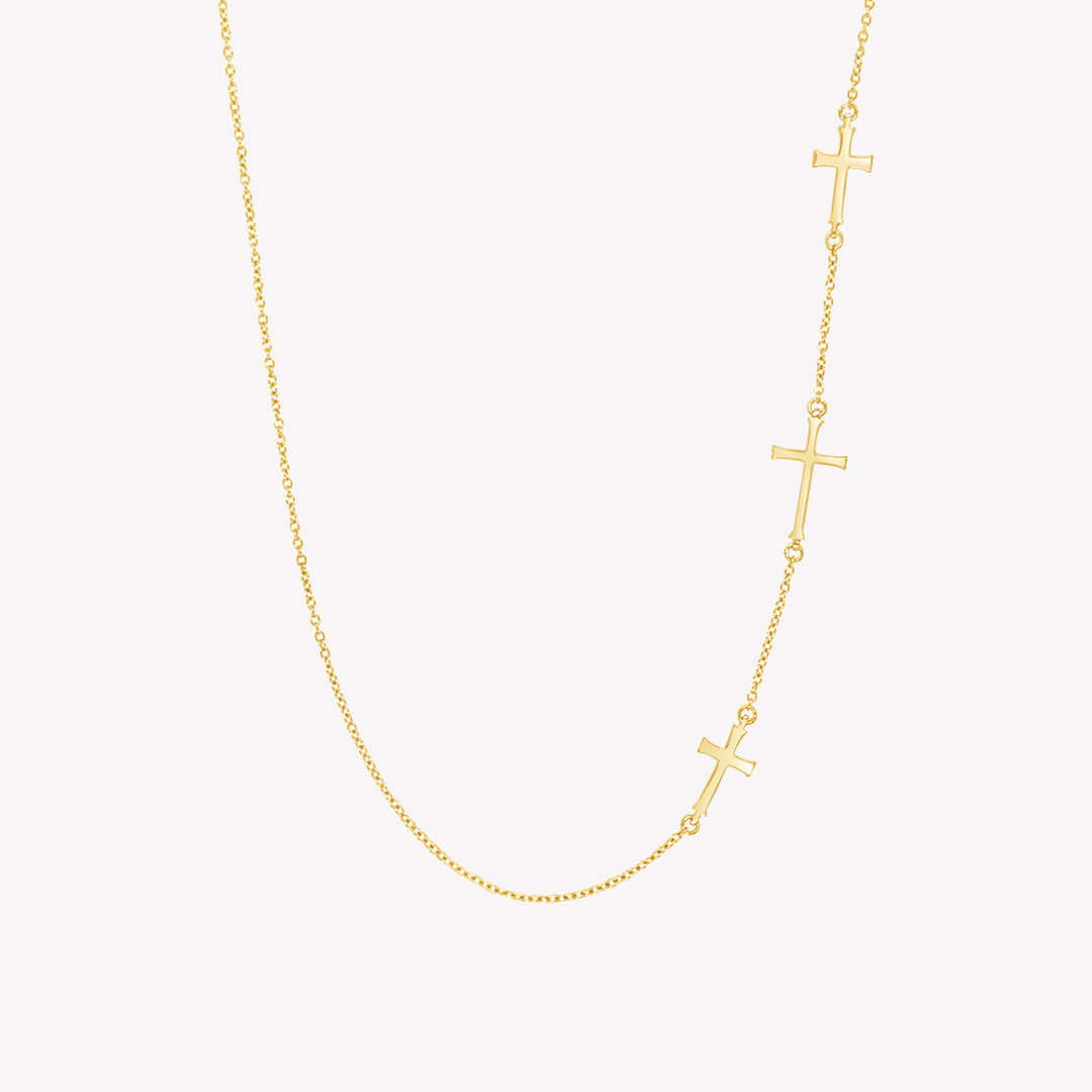 Gold Calvary Cross Necklace