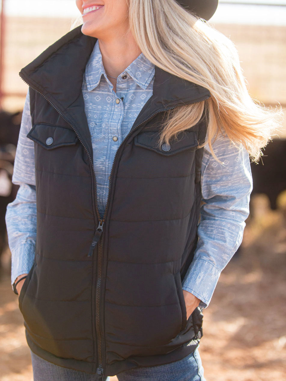 LADIES CRAZY JANE VEST - BLACK