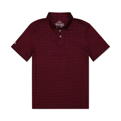 Burlebo Texas Black & Red Performance Polo – Men’s Athletic Polo Shirt