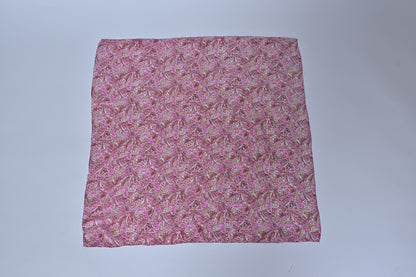Pink Paisley Silk Scarf