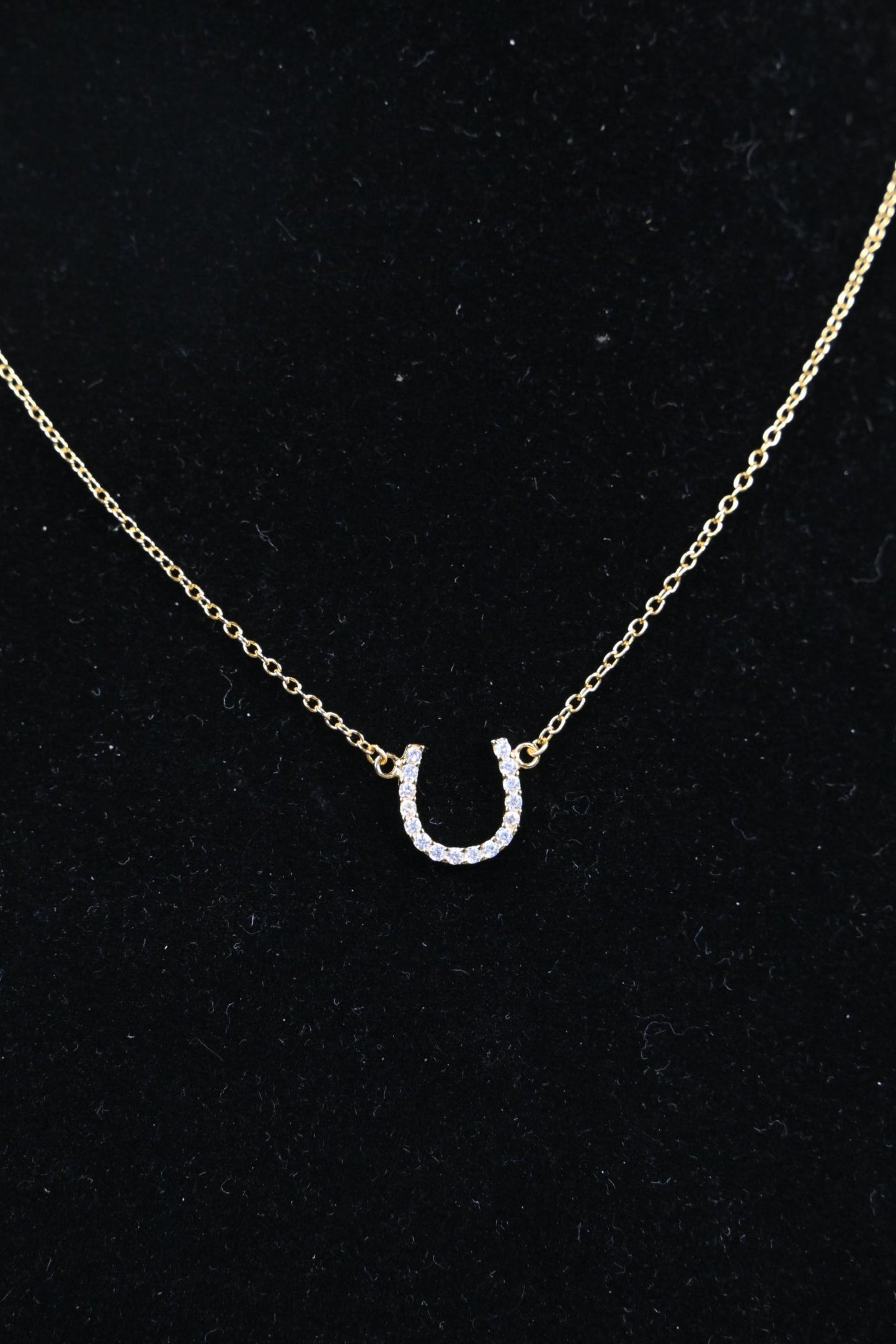 Western horseshoe jewelry necklace simple gold chain