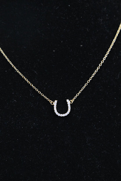Western horseshoe jewelry necklace simple gold chain