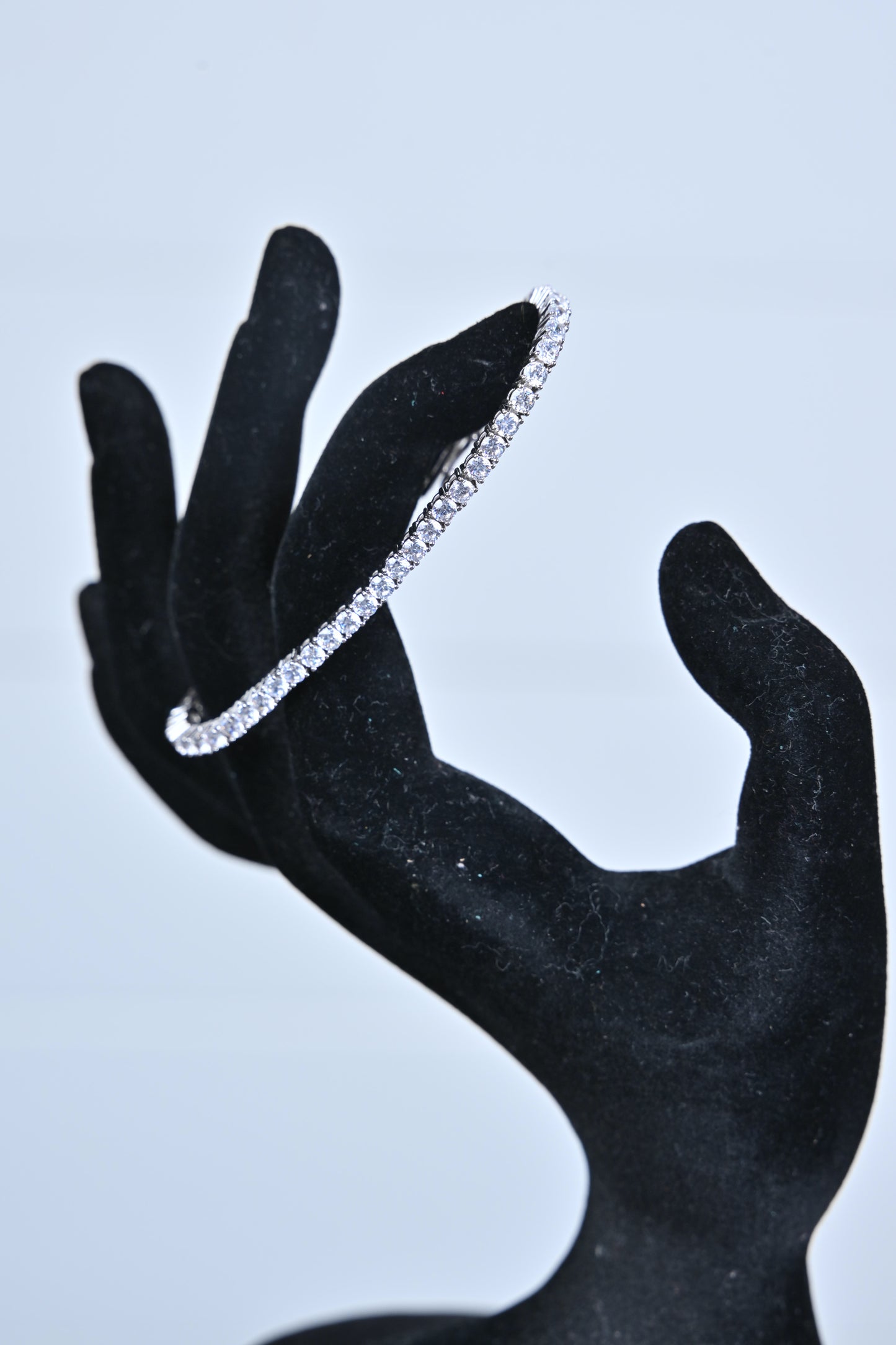 elegant rhinestone bracelet silver minimalist jewelry