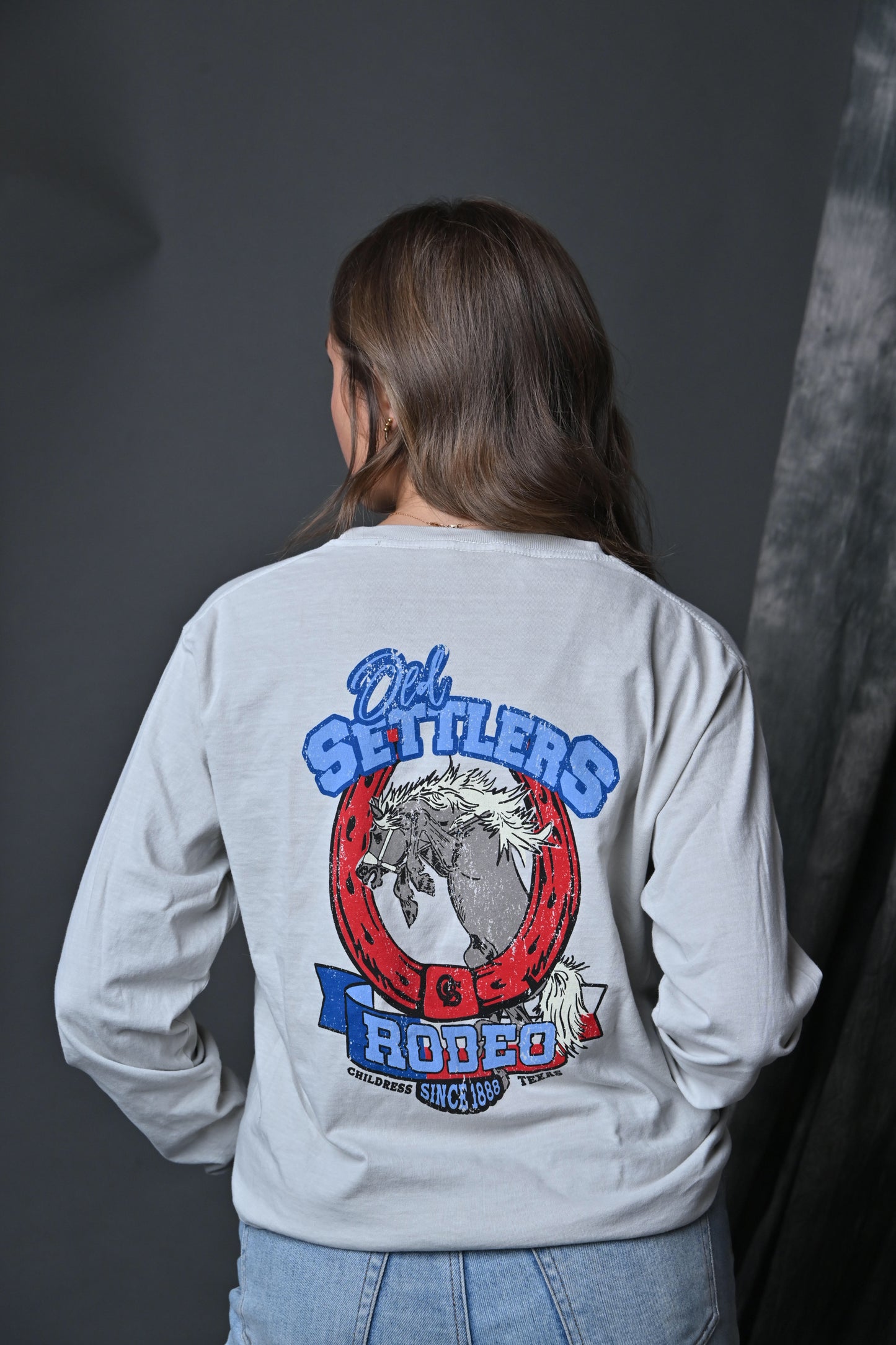 Old Settlers Rodeo Long Sleeve T-Shirt Cement