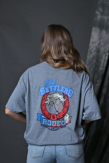 Old Settlers Rodeo T-Shirt Heather Gray