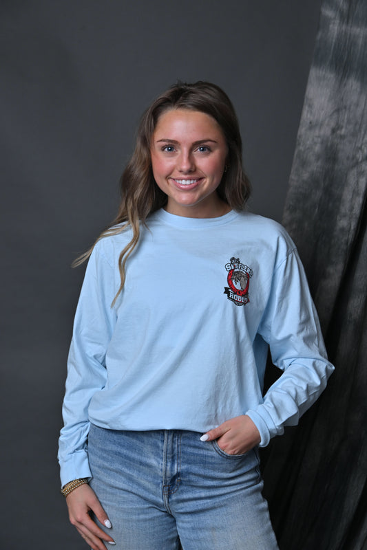 Old Settlers Rodeo Long Sleeve T-Shirt in Powder Blue