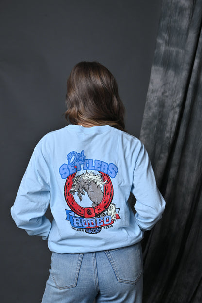 Old Settlers Rodeo Long Sleeve T-Shirt in Powder Blue