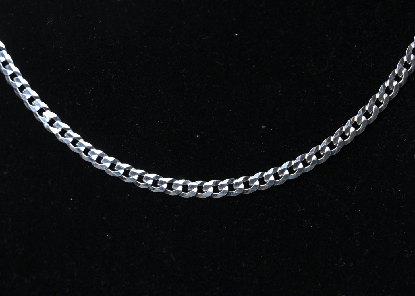 Men’s Sterling Silver 18" Diamond-Cut Curb Chain Necklace