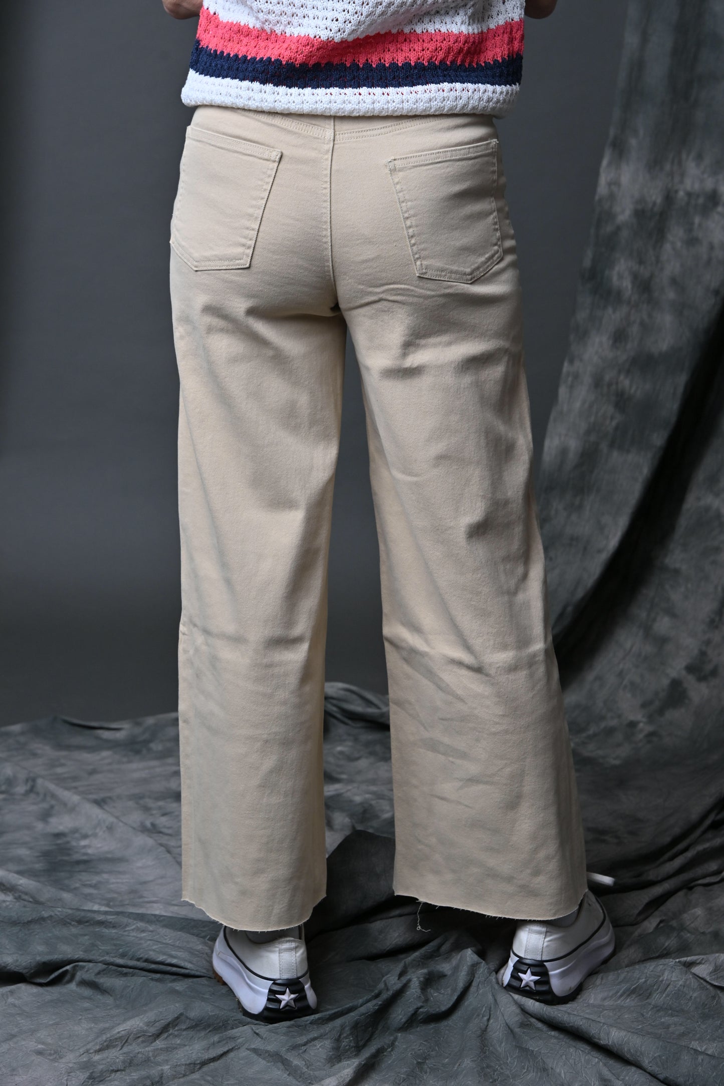 Easel Soft Stretch Khaki Twill High-Waisted Pants | Vintage-Inspired Tailored Fit