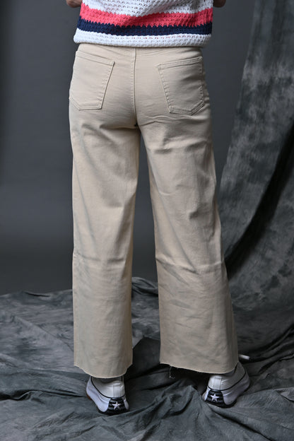 Easel Soft Stretch Khaki Twill High-Waisted Pants | Vintage-Inspired Tailored Fit