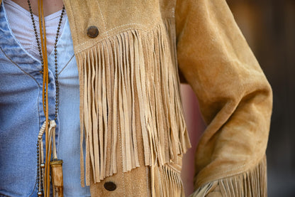 THE ELSA CAMEL SUEDE JACKET