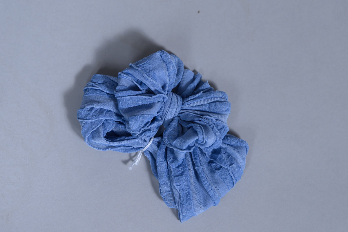 Baby Ruffled Headband-Denim