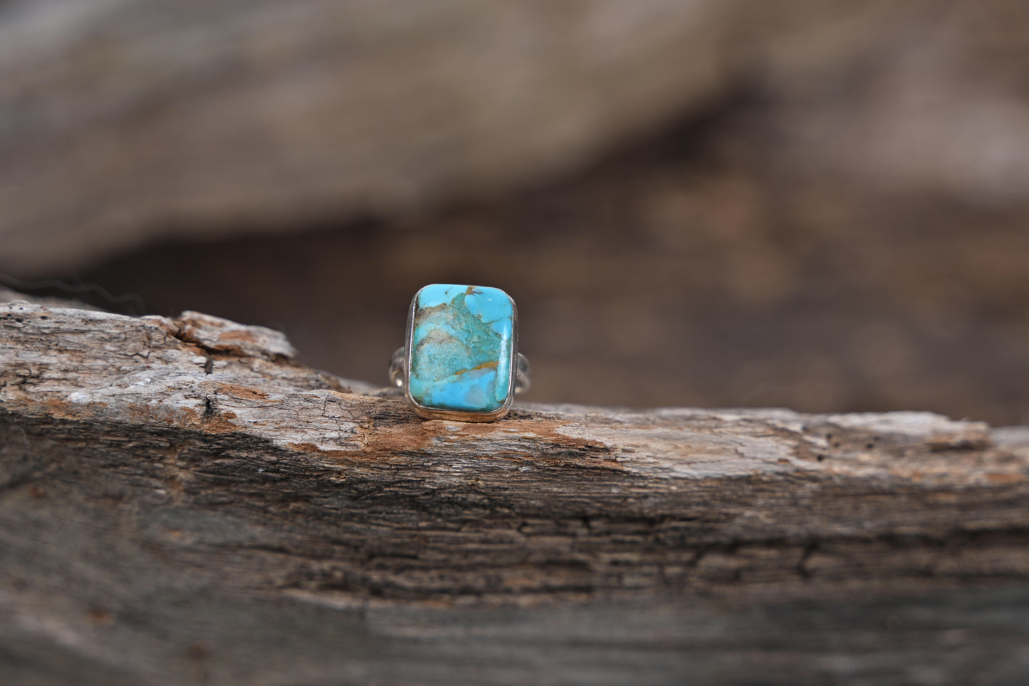 SS Turquoise Single Stone Ring