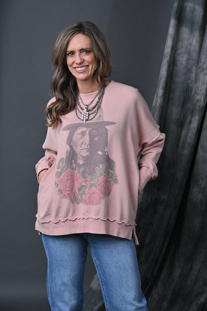 Native American Print Sweatshirt