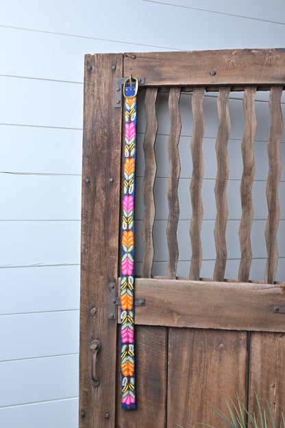 Karma Living Navy & Floral belt - L