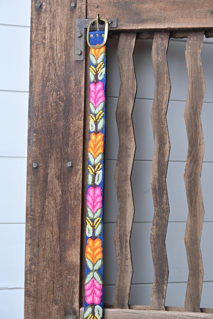 Karma Living Navy & Floral belt - L