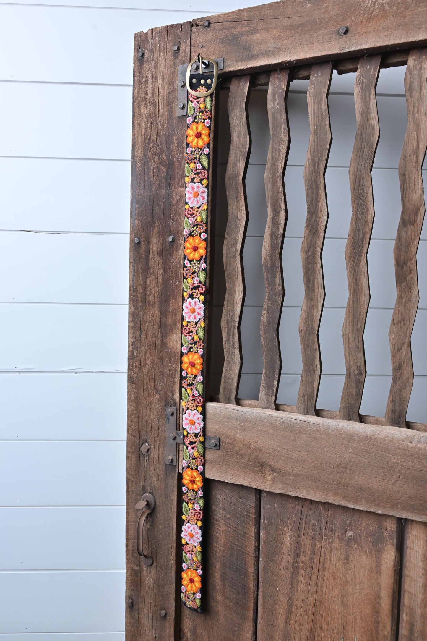 Karma Living Black & Floral belt - L