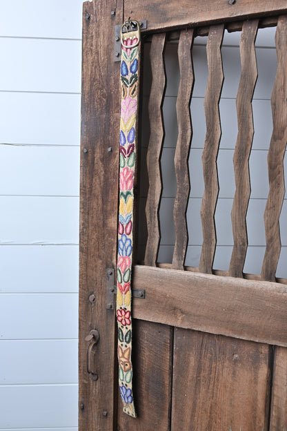 Karma Living Taupe & Floral belt - L