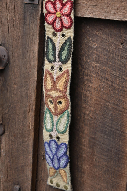 Karma Living Taupe & Floral belt - L