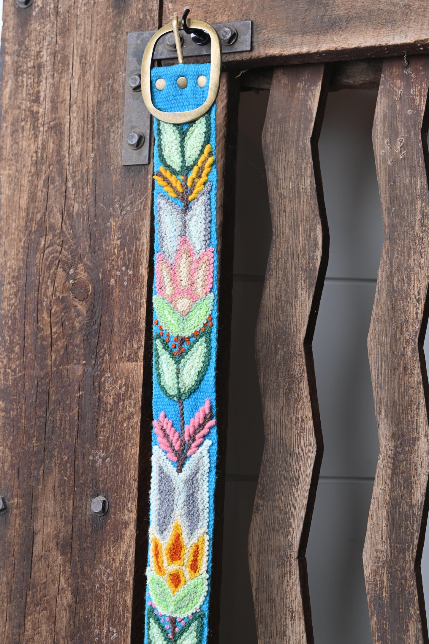 Karma Living Turquoise & Floral belt - M