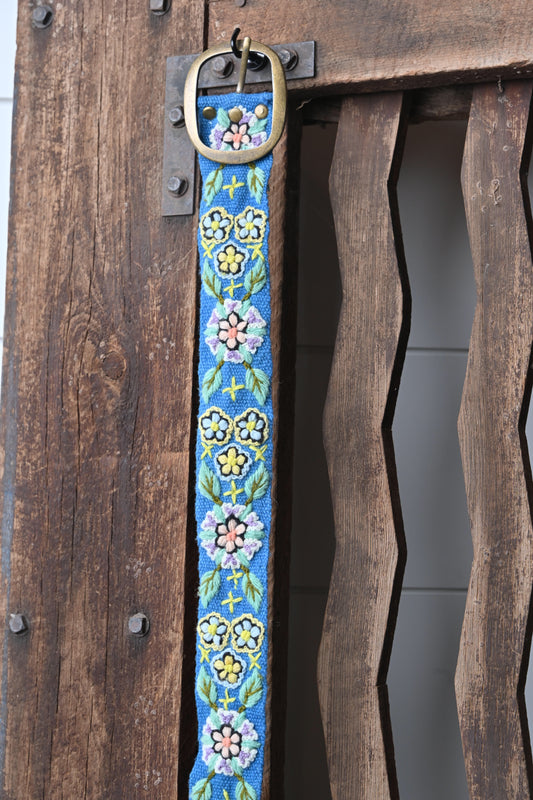 Karma Living Blue & Floral belt - M