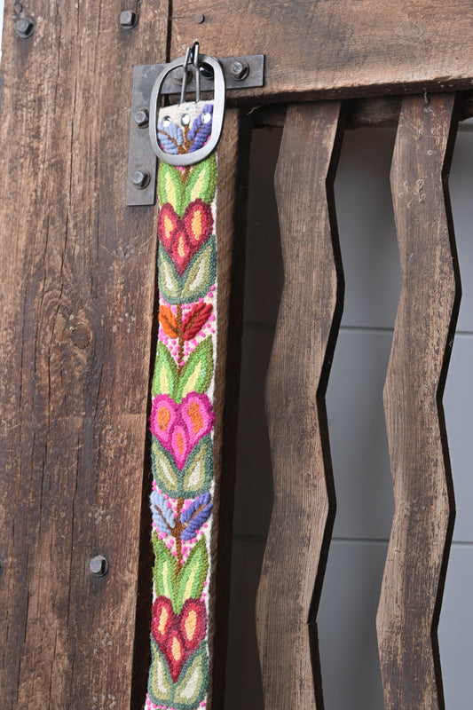 Karma Living Creme & Floral belt - S