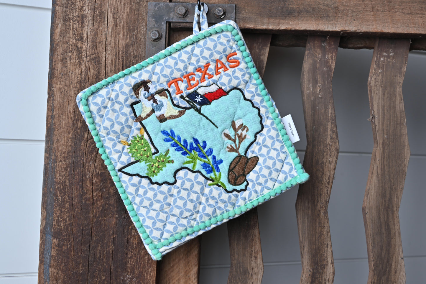 Texas Icons Geometric Pot Holder 8x8