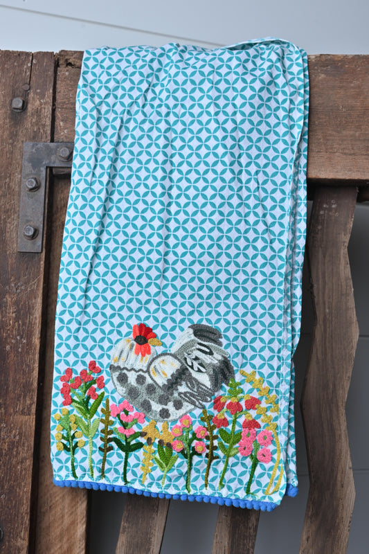 Colorful Chicken Tea Towel 19" X 27"