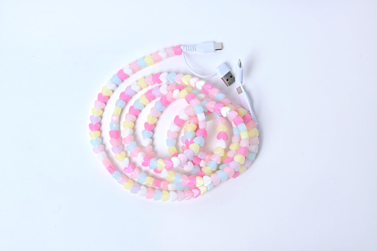 Erimish Beaded Phone Charger Candy Hearts