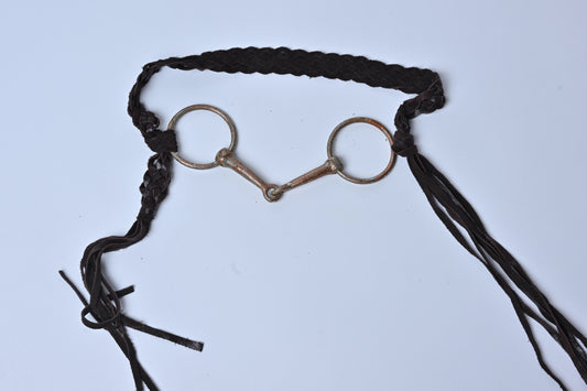 Braided Leather Snaffle Bit Belt