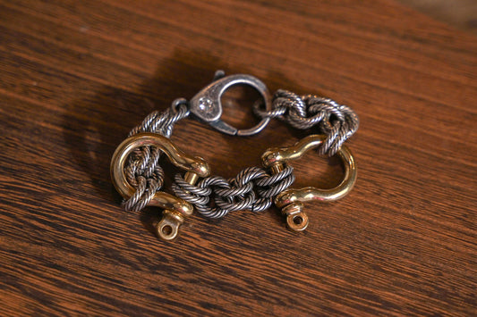 Mixed Metal Stirrup Bracelet