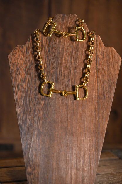 Gold Snaffle Bit Bracelet