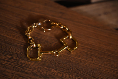 Gold Snaffle Bit Bracelet