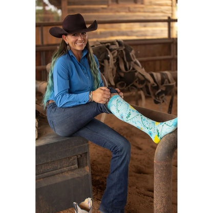 Lucky Chuck Cowgirl Buckaroo Performance Socks