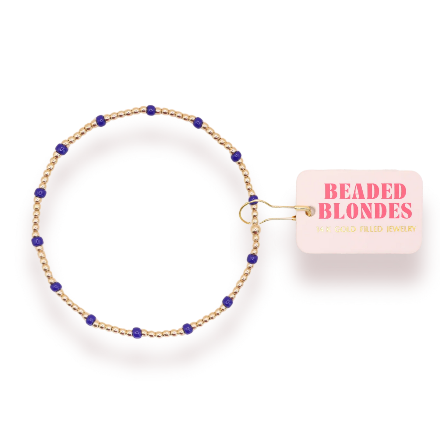 Colbalt Blue Dainty Beaded Poppi Bracelet