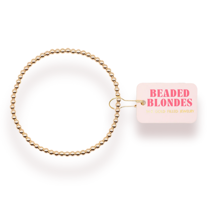 3MM Gold Beaded Bracelet