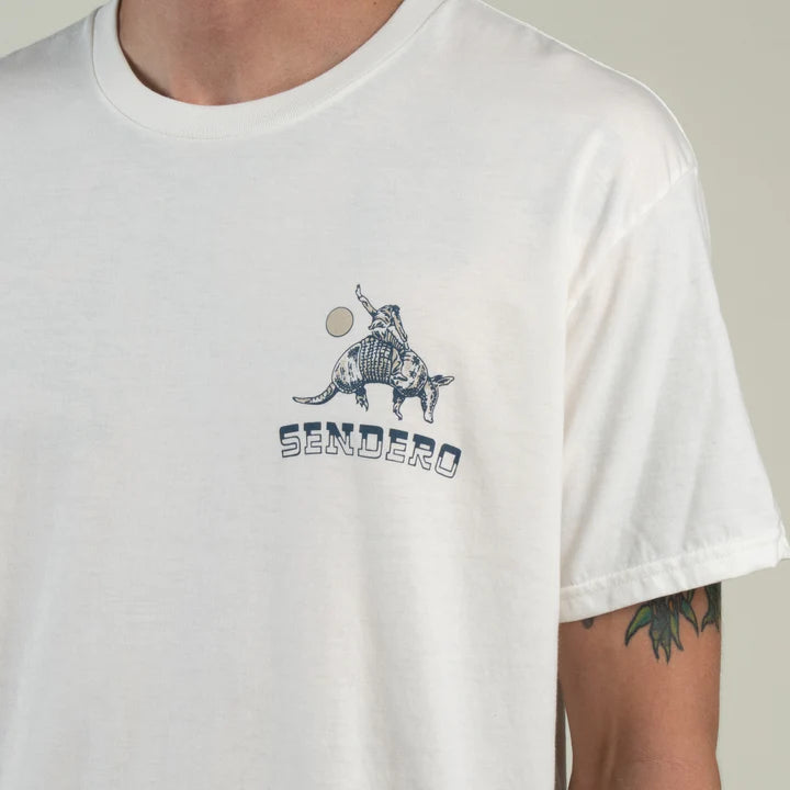 Sendero Provision Company Armadillo Rodeo Vintage White T-Shirt