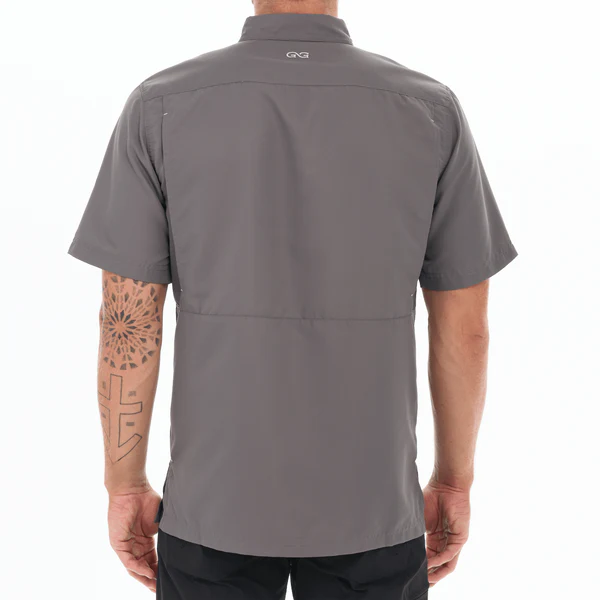 GameGuard Explorer Short Sleeve Shirt – Gunmetal Gray Men's Performance Button-Up