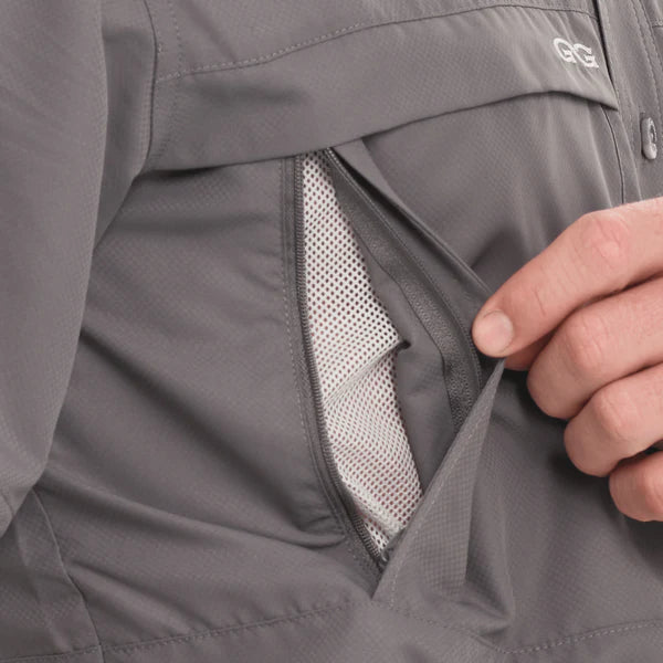 GameGuard Explorer Short Sleeve Shirt – Gunmetal Gray Men's Performance Button-Up