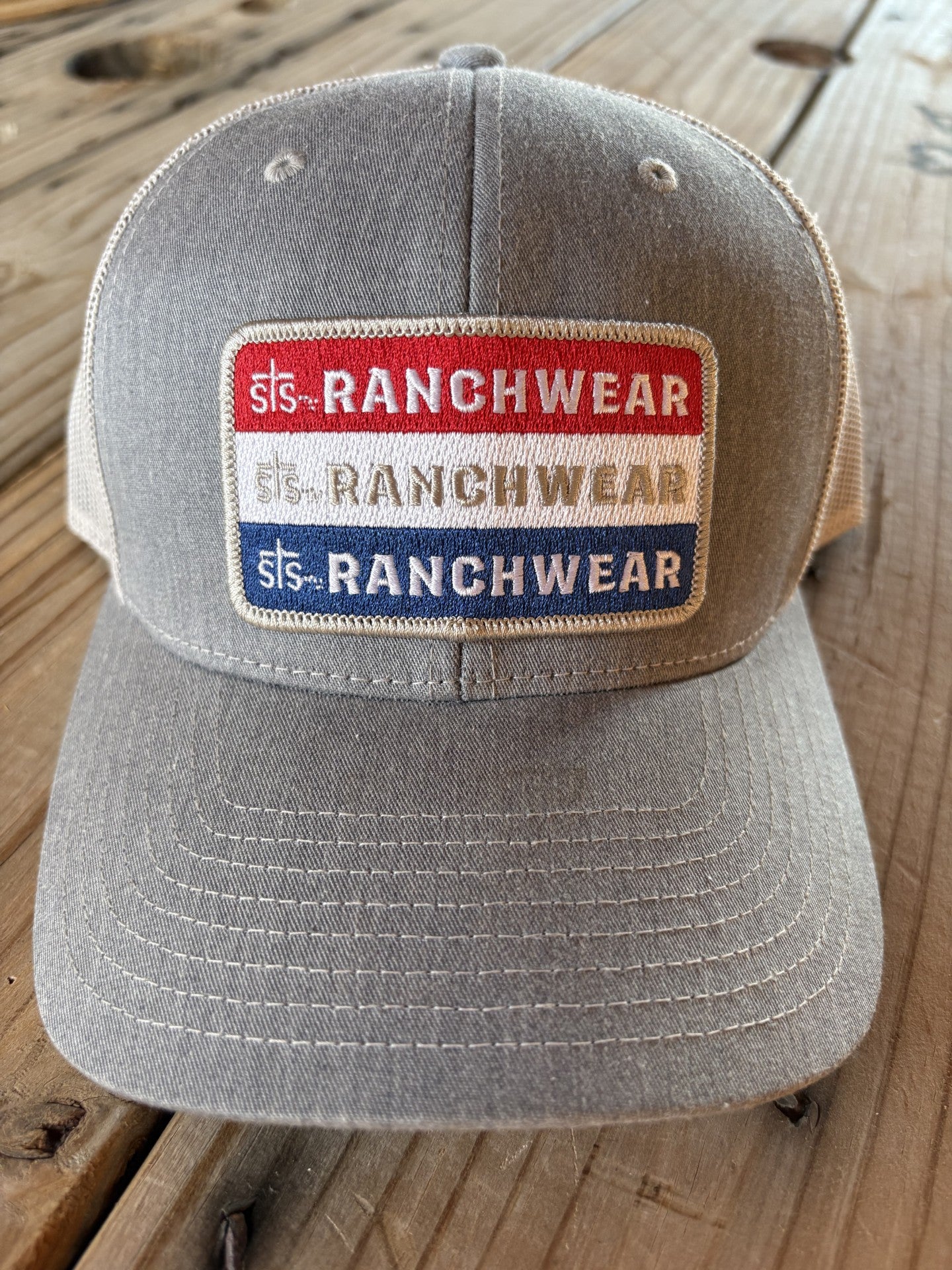 STS Gray Cap - Red/White/Blue Patch