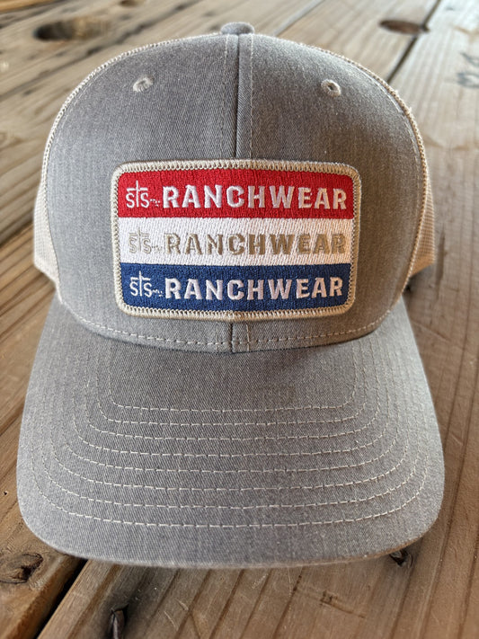 STS Gray Cap - Red/White/Blue Patch
