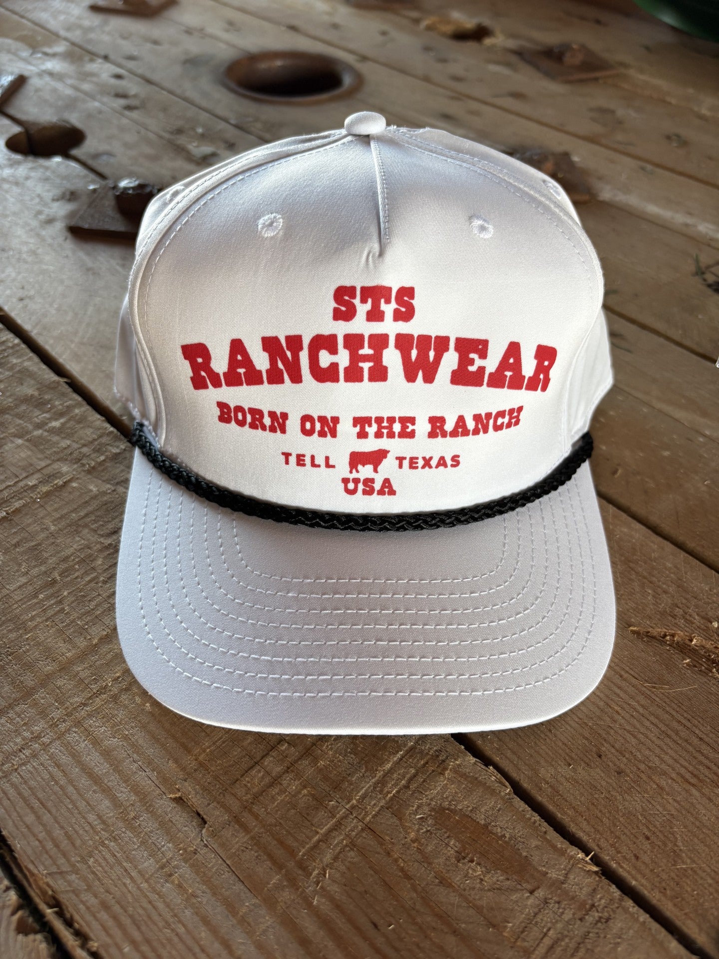 STS Born on the Ranch White/BLK Rope