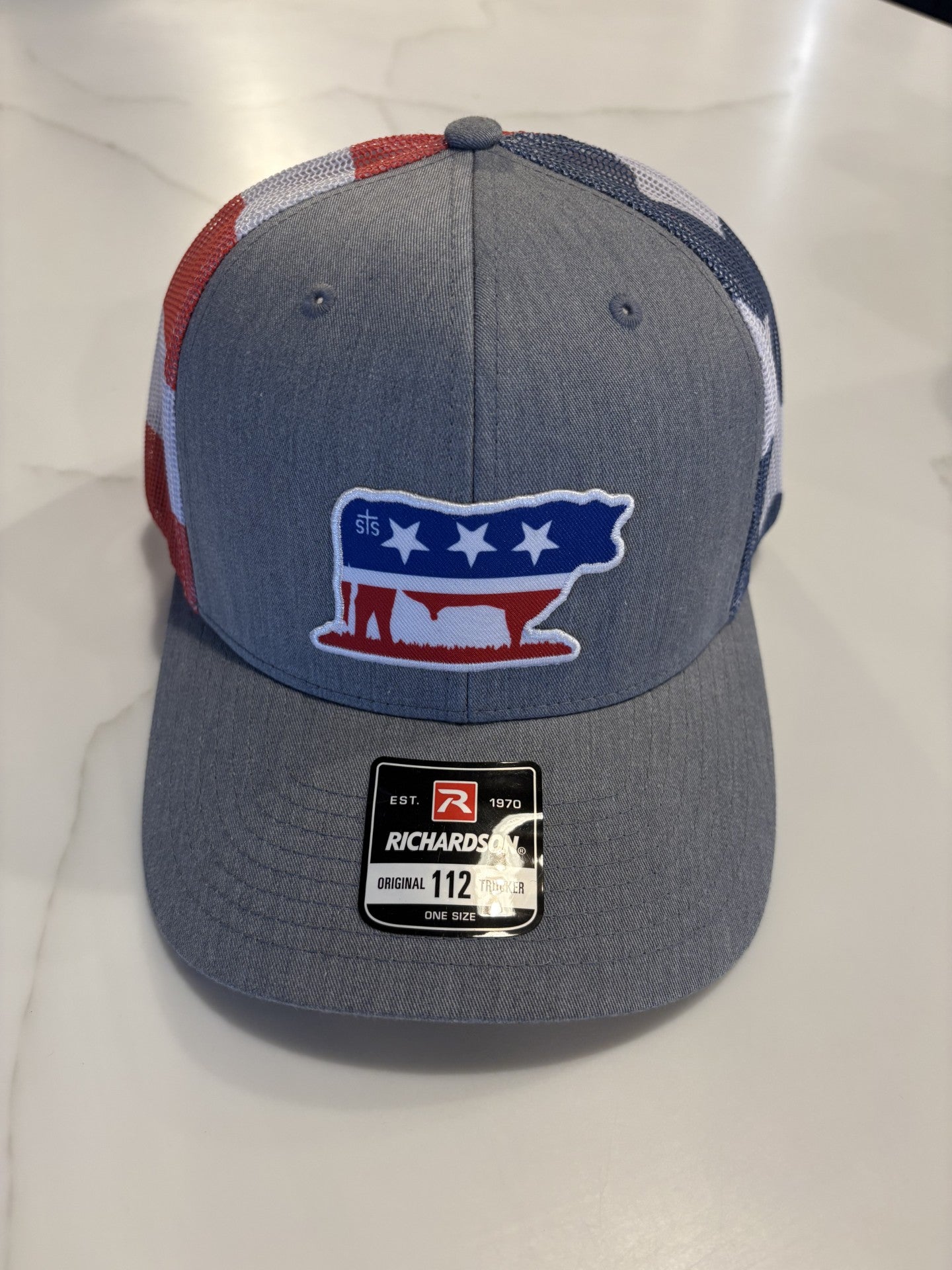 STS Gray Cap - Patriotic Bull
