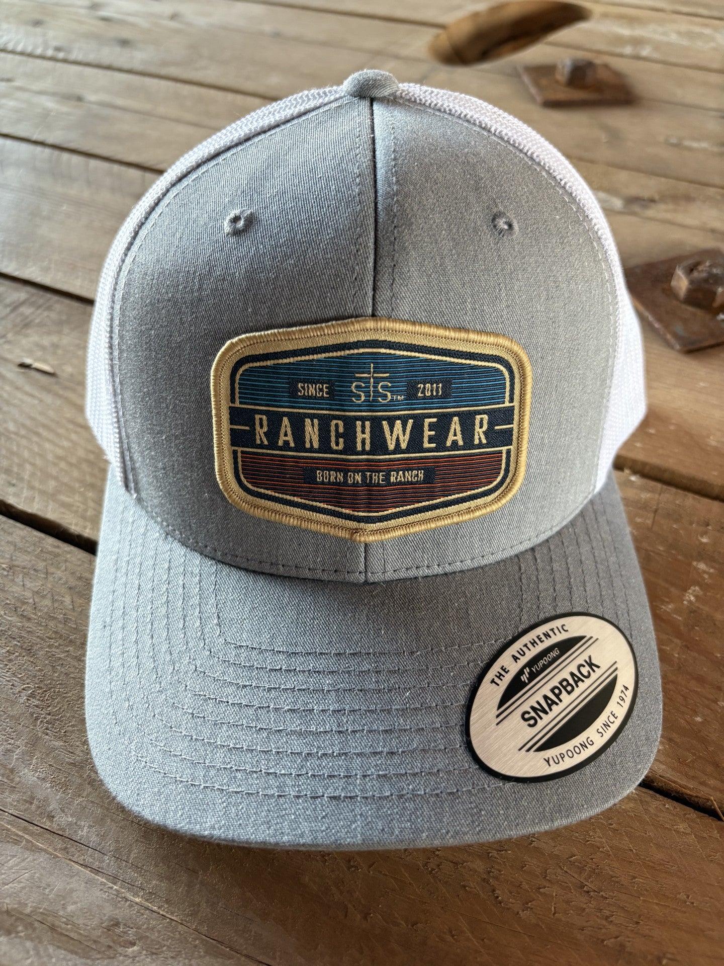 STS Gray/White - Born on the Ranch Patch