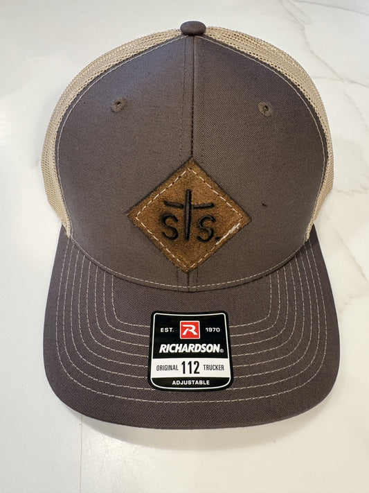 STS Brown/Khaki Cap - Diamond Leather Patch